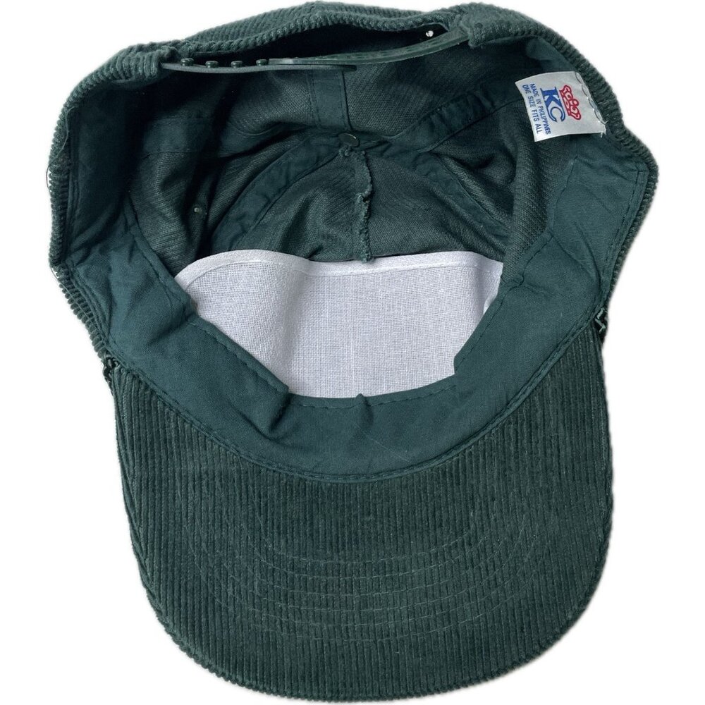 Vintage Petro Marine Services Alaska Corduroy Ball Snap Back Cap Hat Green - Picture 4 of 6